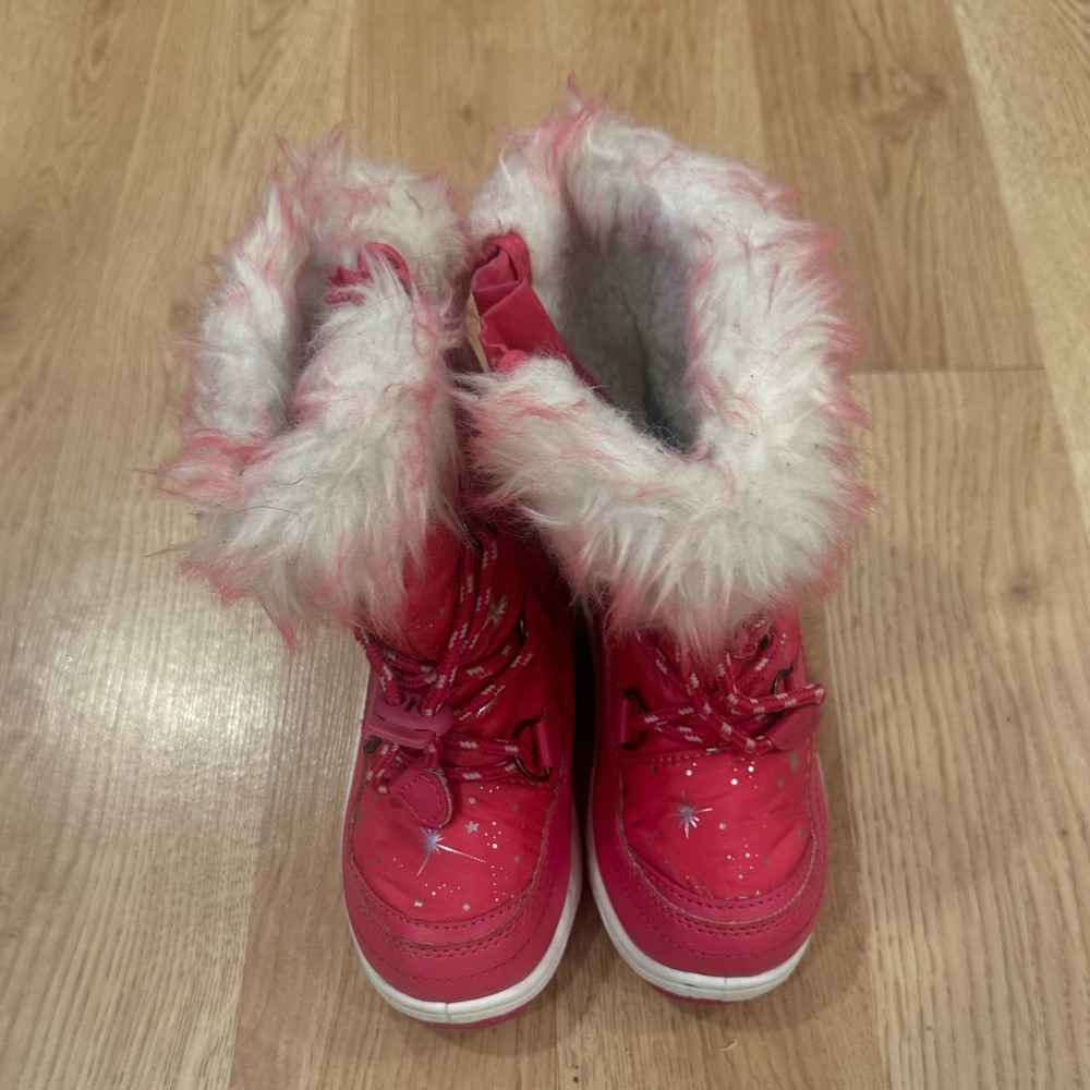 Pink Fur-Lined Winter Boots toddler